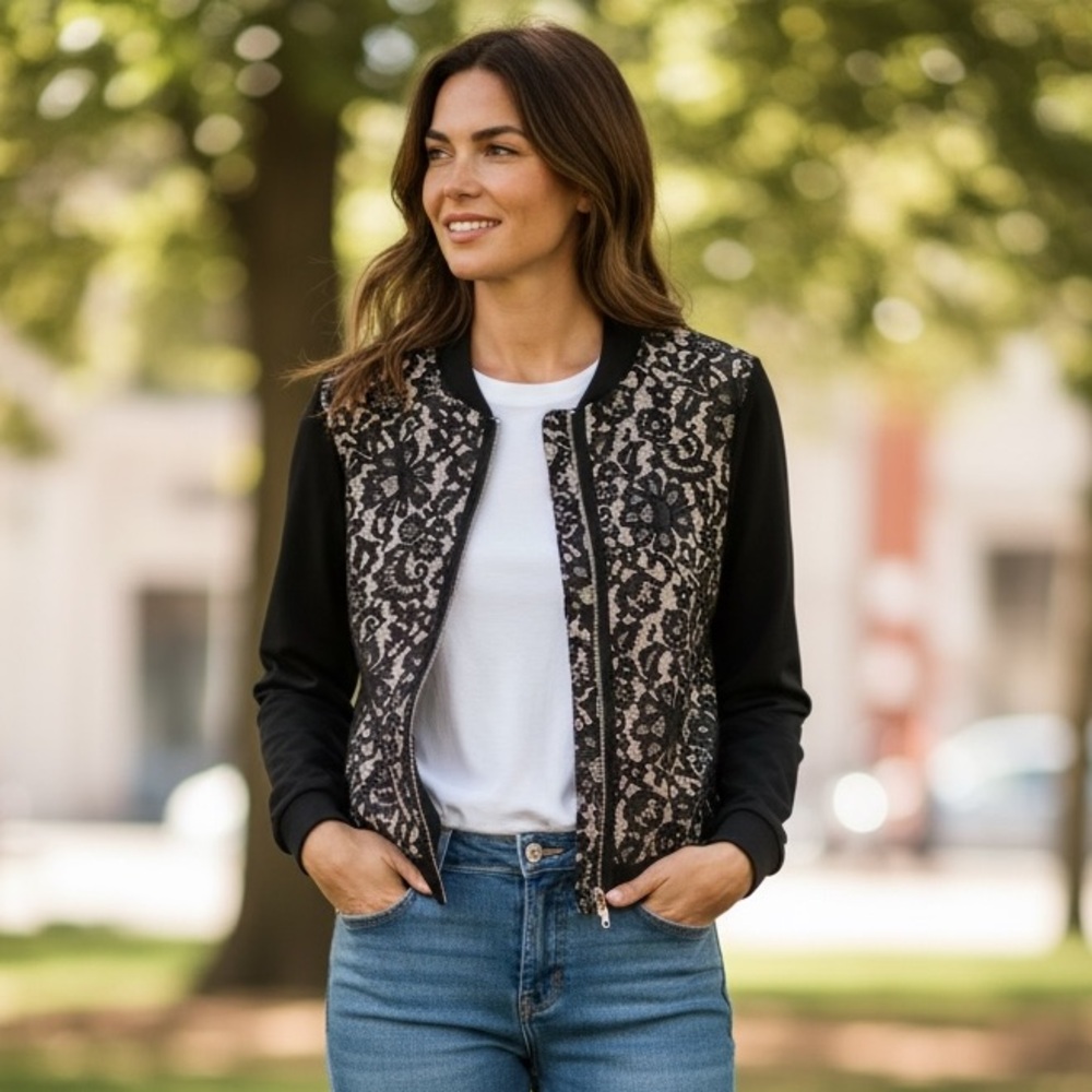 Elegant Black and Gold Women's Jacket
